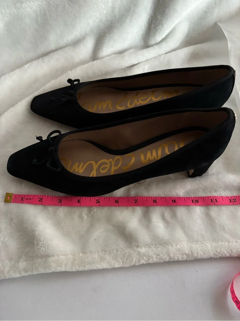 Sam Edelman Rinda Pointed Almond Toe Ballet Low Heel Pumps Black Size 10